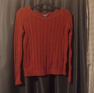 American Eagle Burgundy Red Knitted Pullover Top
